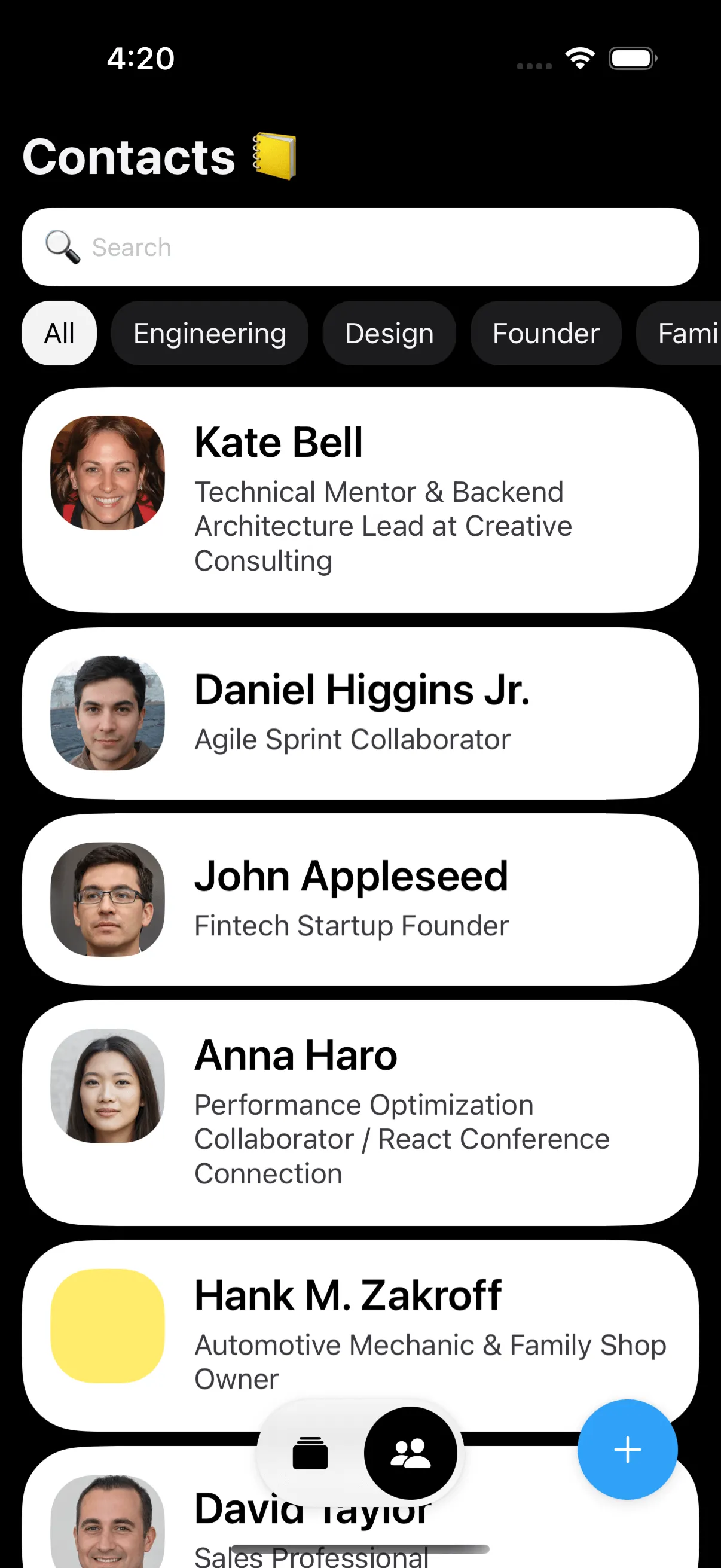 Contact Dashboard - Unified view of all your connections