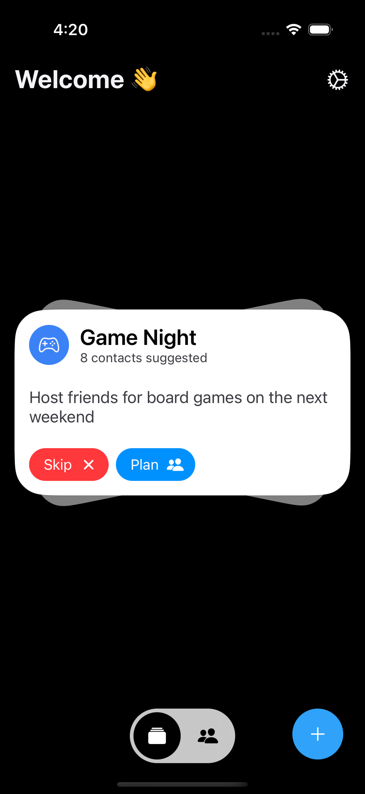 AI Insights - automated suggestions and insights about your relationships